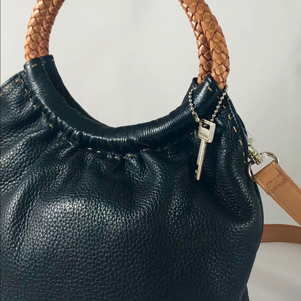Fossil leather handbag
